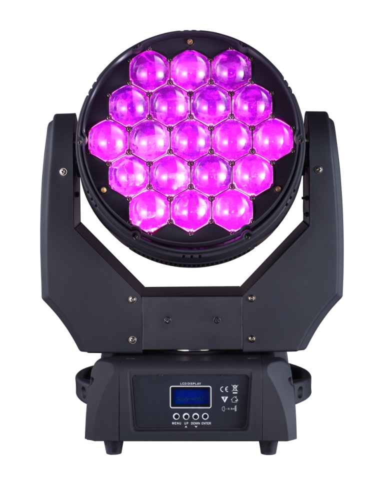 LED Moving Head:19x15w RGBW Quad LEDs, Circle Control